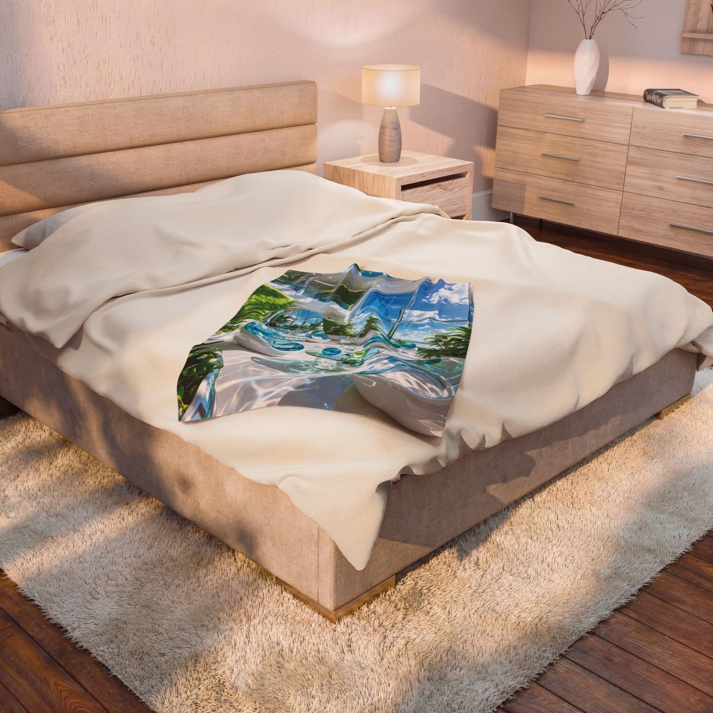 Velveteen Plush Frutiger Aero Blanket