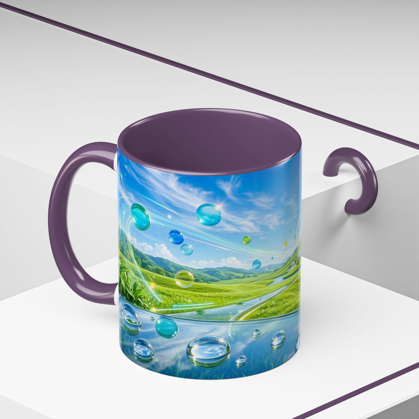 Ceramic Accent Frutiger Aero Mug — (11oz)