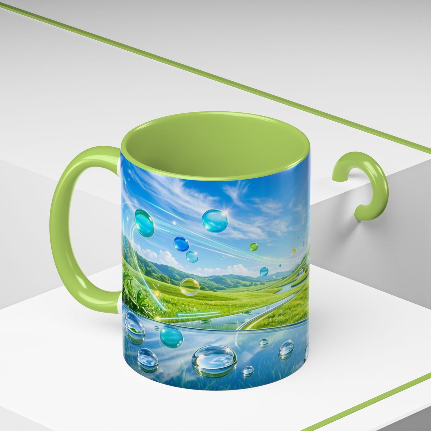 Ceramic Accent Frutiger Aero Mug — (11oz)
