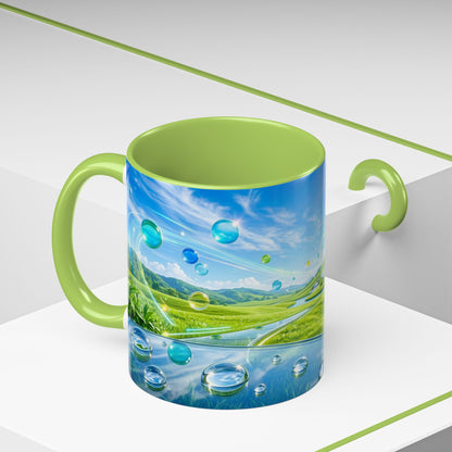 Ceramic Accent Frutiger Aero Mug — (11oz)