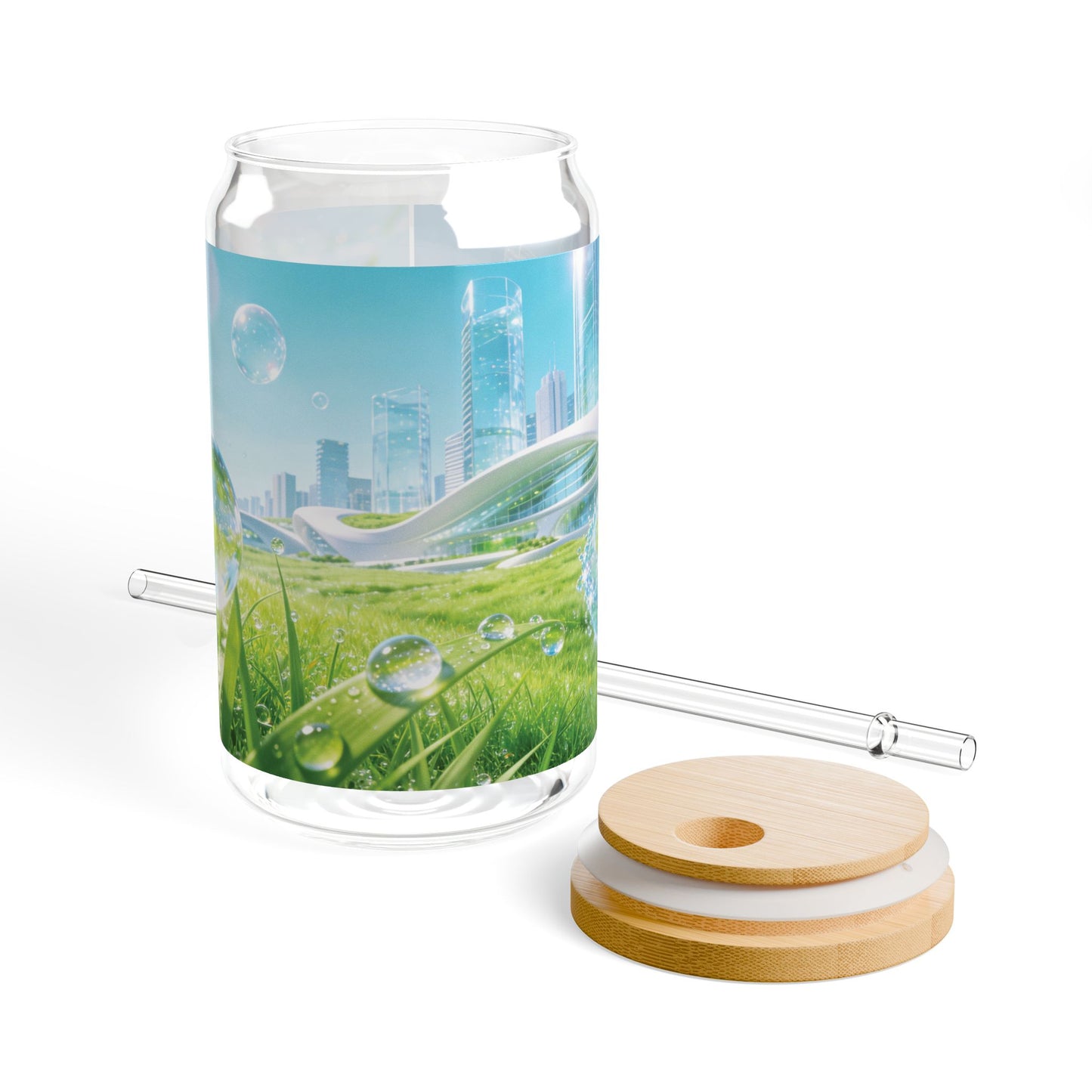 Frutiger Aero 16oz Reusable Drink Cup with Straw