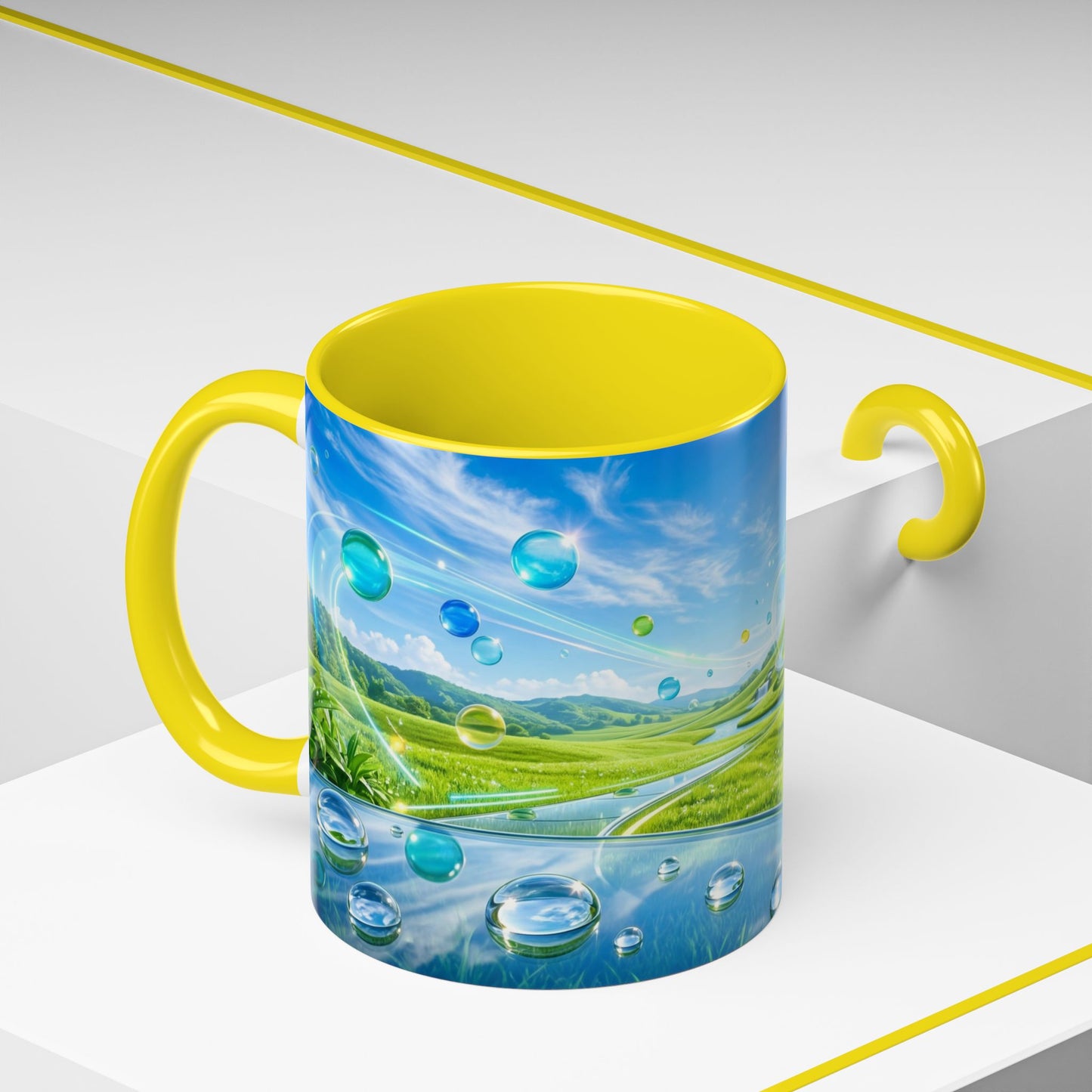 Ceramic Accent Frutiger Aero Mug — (11oz)