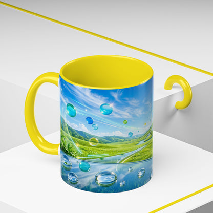Ceramic Accent Frutiger Aero Mug — (11oz)