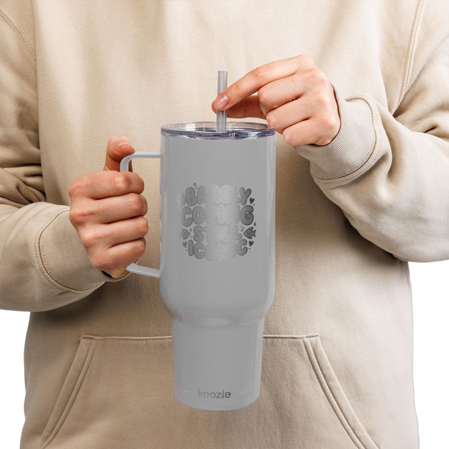 Barely Coping Still Iconic 40oz Engraved Insulated Tumbler