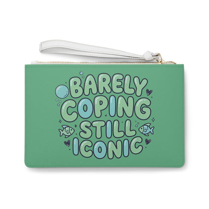 Barely Coping Still Iconic Clutch Bag