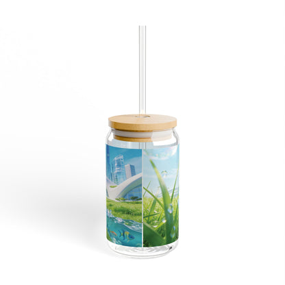 Frutiger Aero 16oz Reusable Drink Cup with Straw
