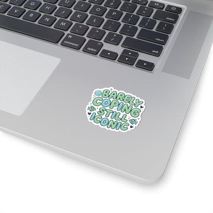 Barely Coping Still Iconic Kiss-Cut Sticker