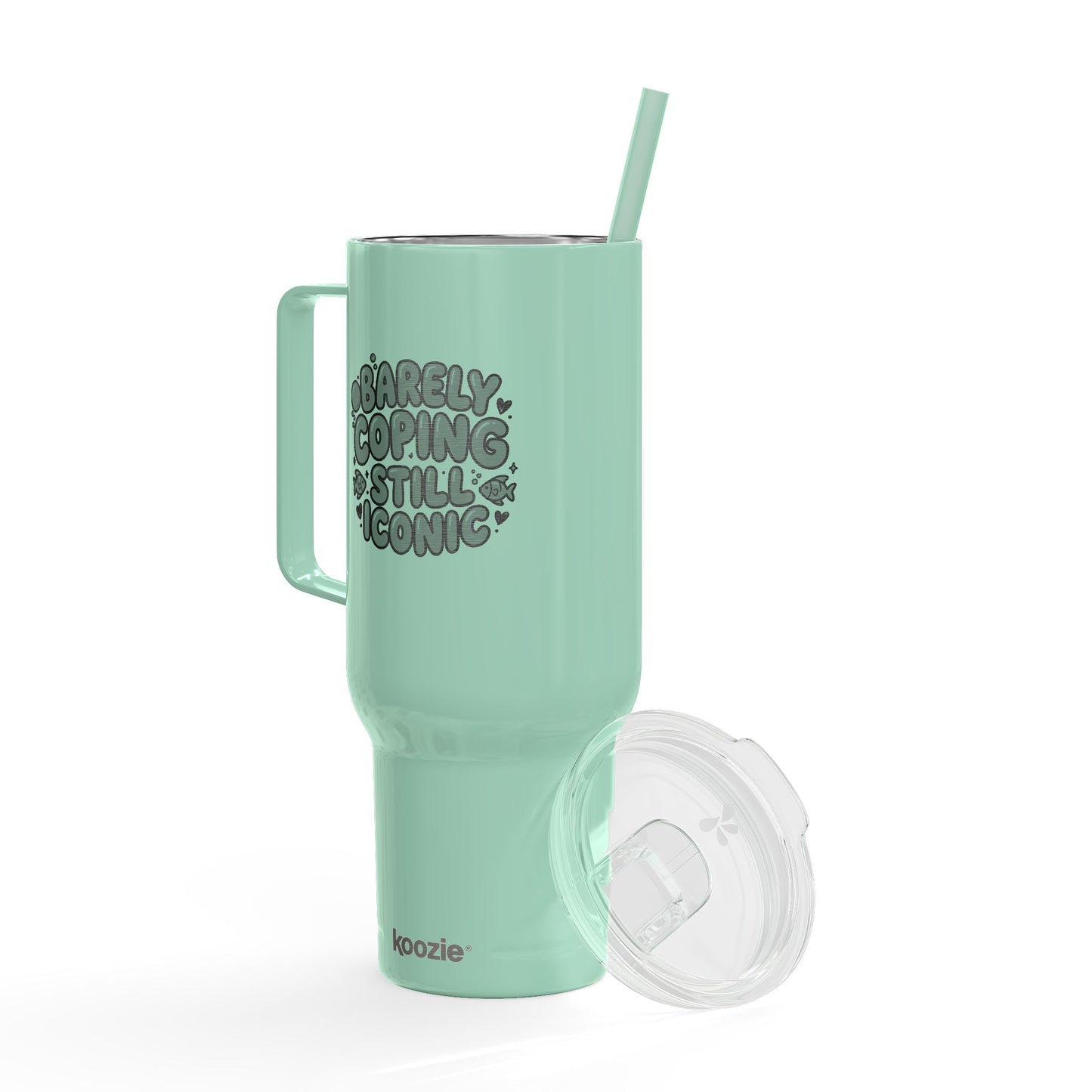Barely Coping Still Iconic 40oz Engraved Insulated Tumbler