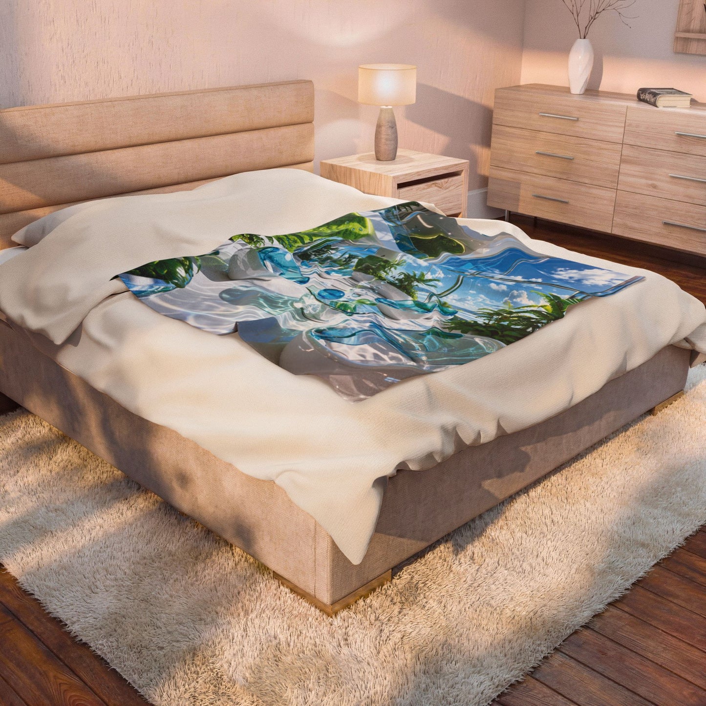 Velveteen Plush Frutiger Aero Blanket