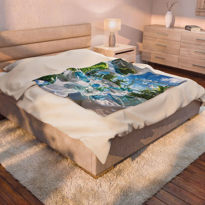 Velveteen Plush Frutiger Aero Blanket