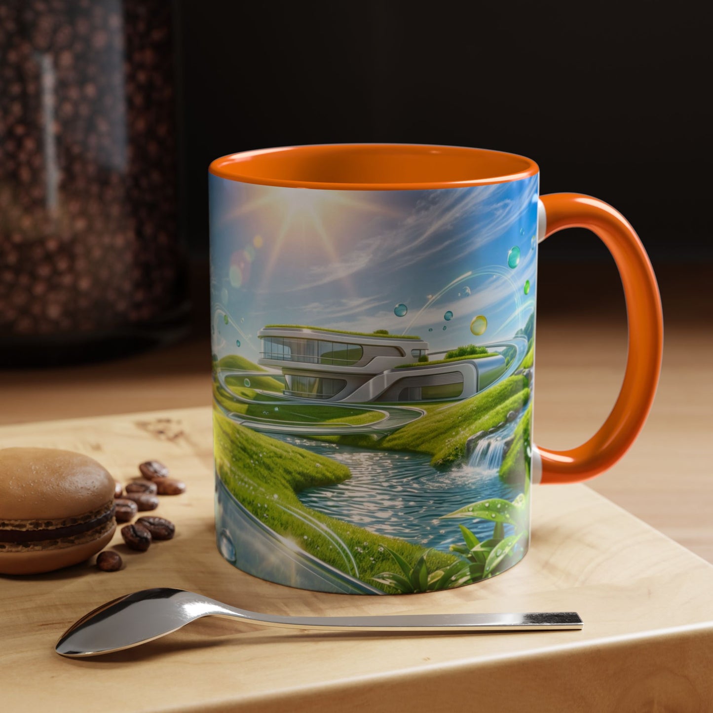 Ceramic Accent Frutiger Aero Mug — (11oz)