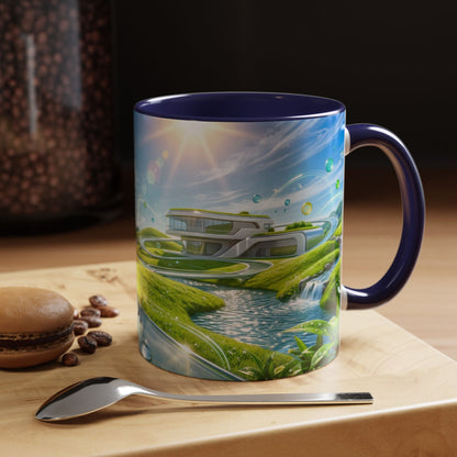 Ceramic Accent Frutiger Aero Mug — (11oz)
