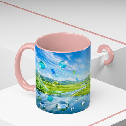 Ceramic Accent Frutiger Aero Mug — (11oz)