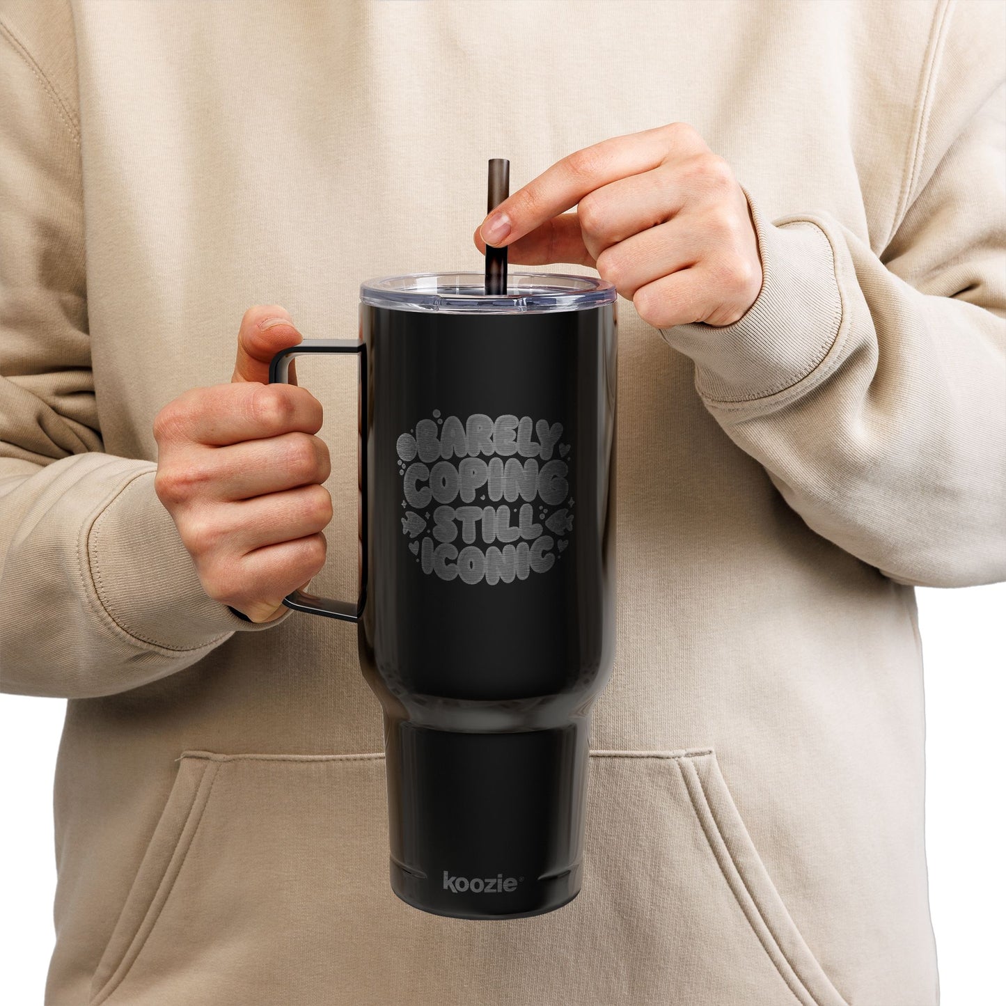 Barely Coping Still Iconic 40oz Engraved Insulated Tumbler