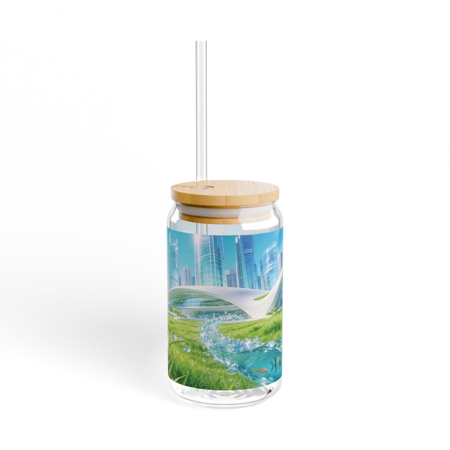 Frutiger Aero 16oz Reusable Drink Cup with Straw