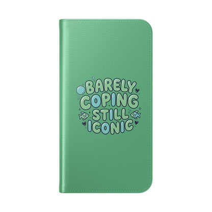 Barely Coping Still Iconic Flip Phone Wallet Case