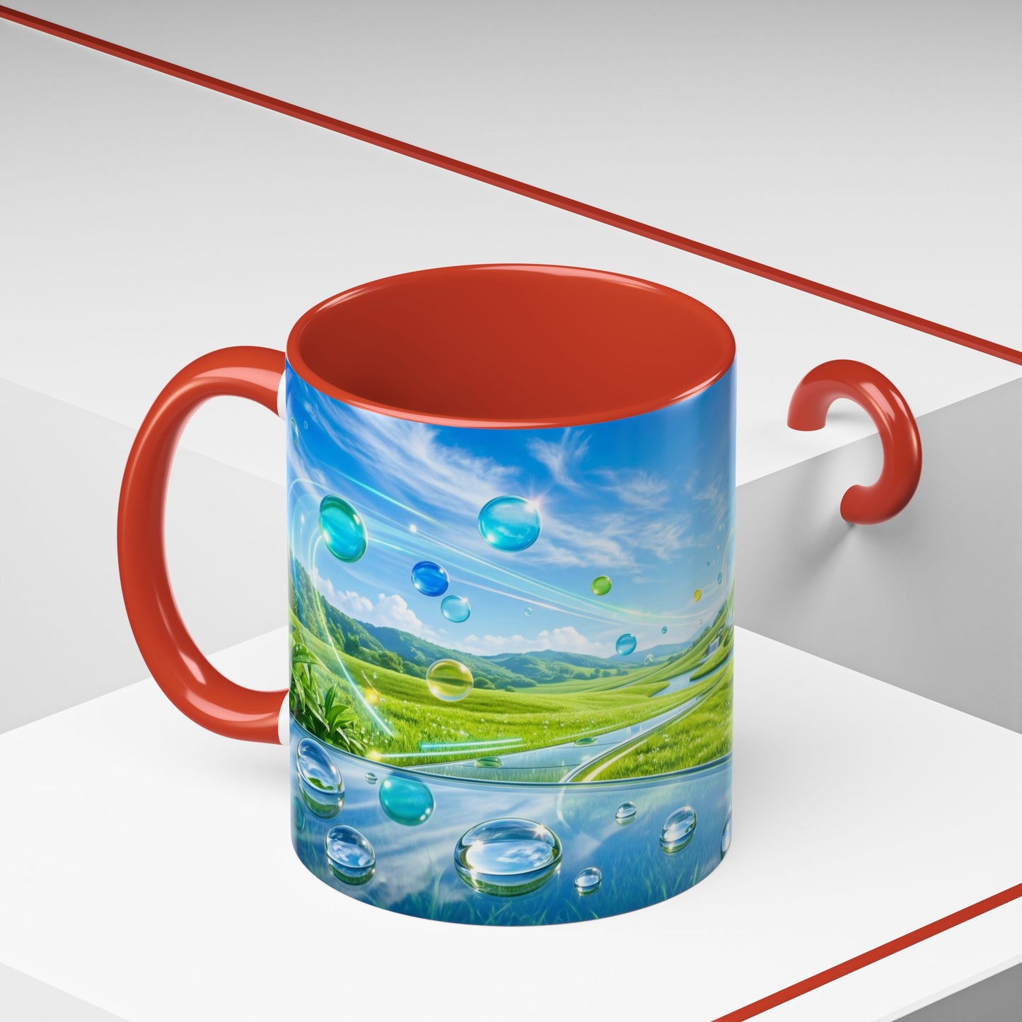 Ceramic Accent Frutiger Aero Mug — (11oz)