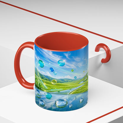 Ceramic Accent Frutiger Aero Mug — (11oz)