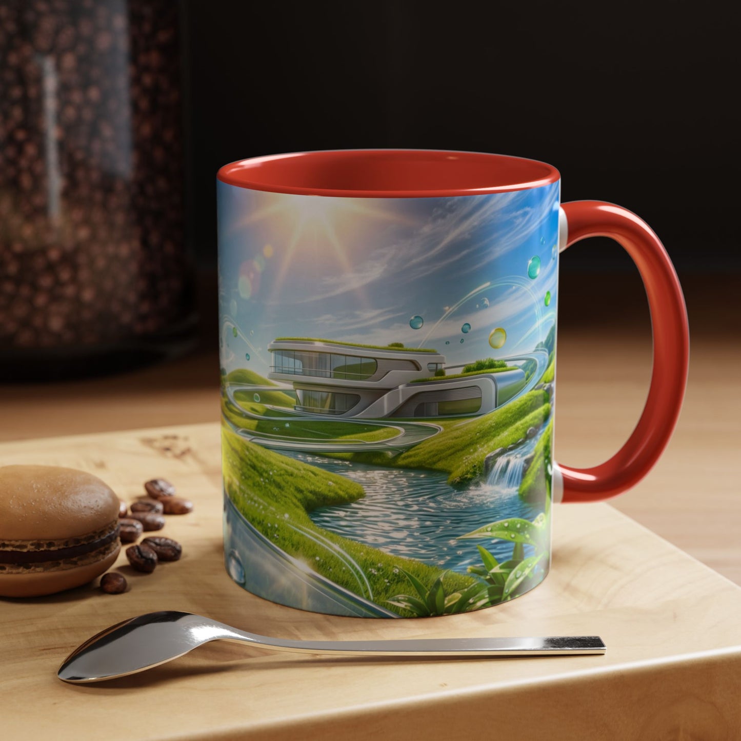 Ceramic Accent Frutiger Aero Mug — (11oz)