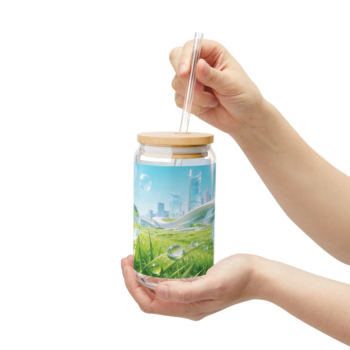 Frutiger Aero 16oz Reusable Drink Cup with Straw