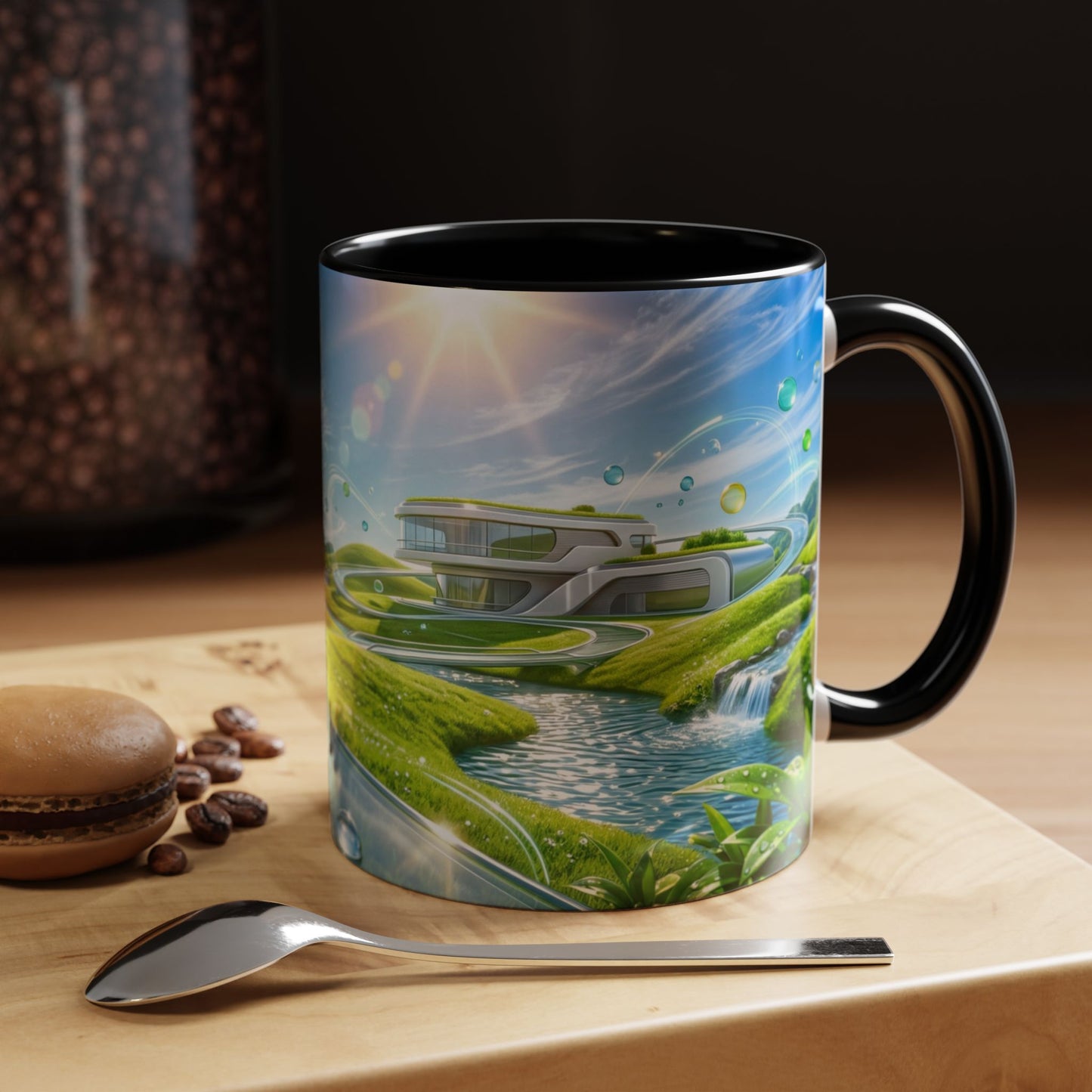Ceramic Accent Frutiger Aero Mug — (11oz)