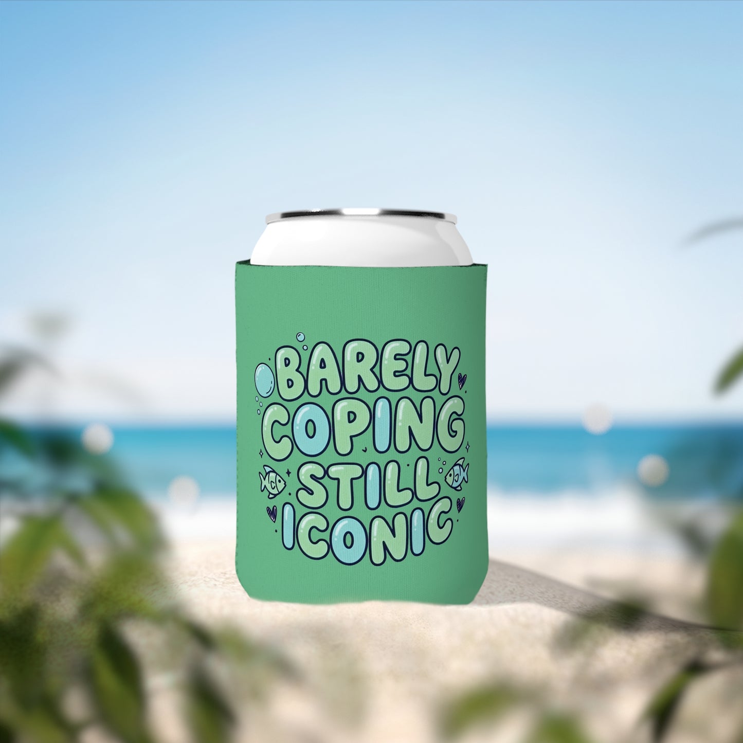 Barely Coping Still Iconic Can Cooler Sleeve