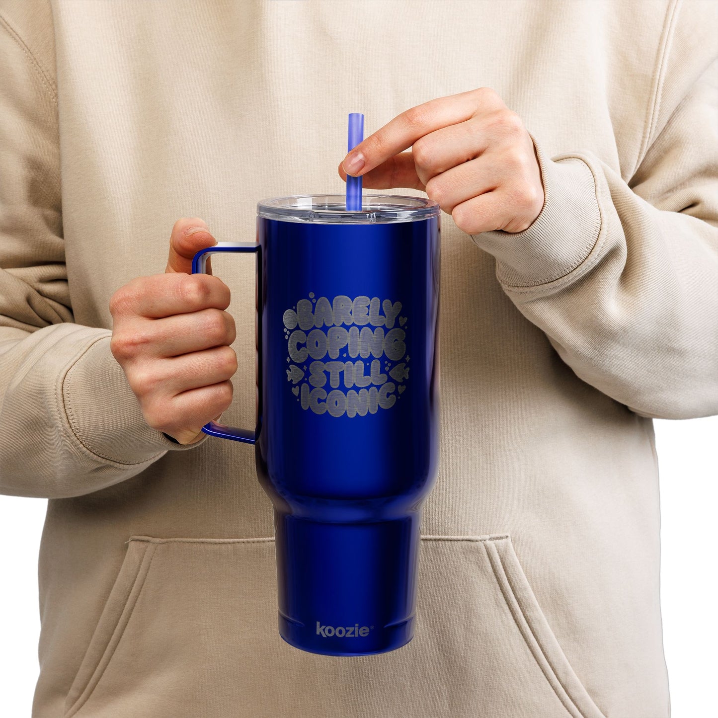 Barely Coping Still Iconic 40oz Engraved Insulated Tumbler