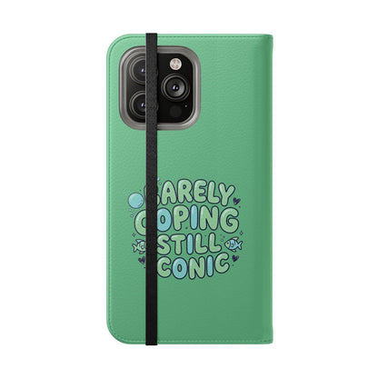 Barely Coping Still Iconic Flip Phone Wallet Case