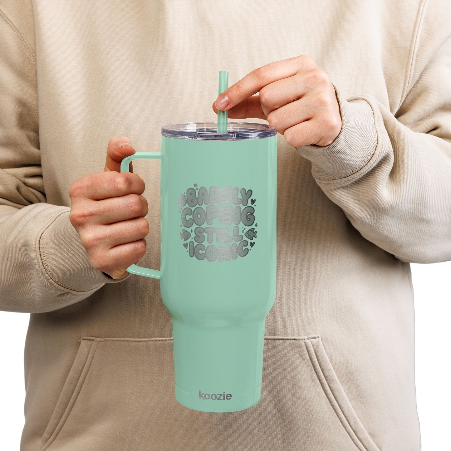 Barely Coping Still Iconic 40oz Engraved Insulated Tumbler