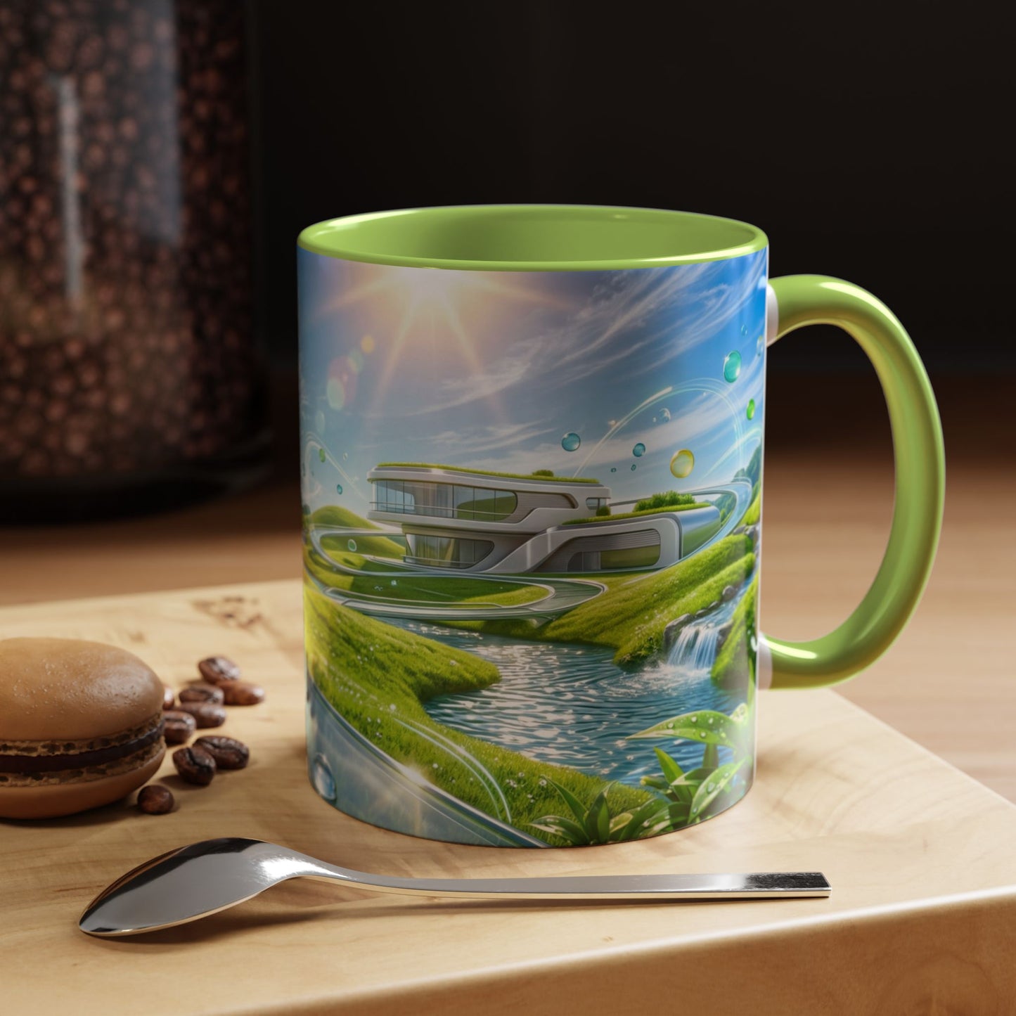 Ceramic Accent Frutiger Aero Mug — (11oz)