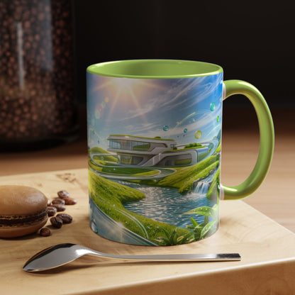 Ceramic Accent Frutiger Aero Mug — (11oz)