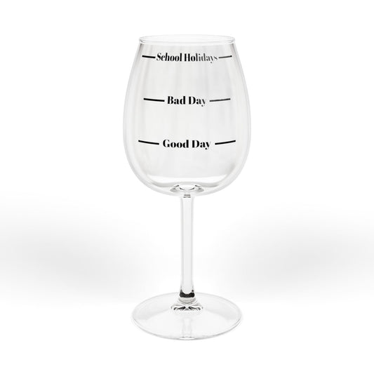 Funny Relatable 12oz Wine Glass with Mood Markers