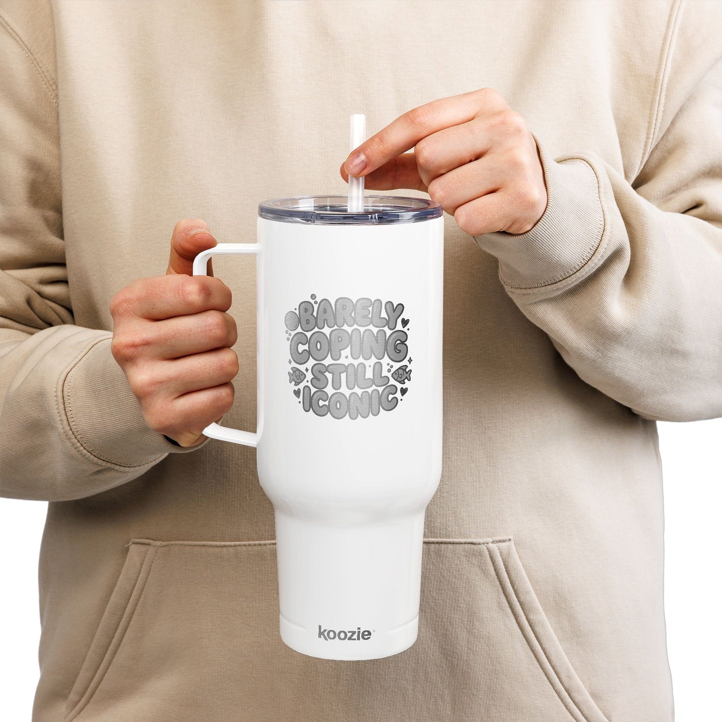 Barely Coping Still Iconic 40oz Engraved Insulated Tumbler