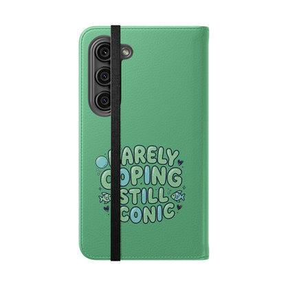 Barely Coping Still Iconic Flip Phone Wallet Case