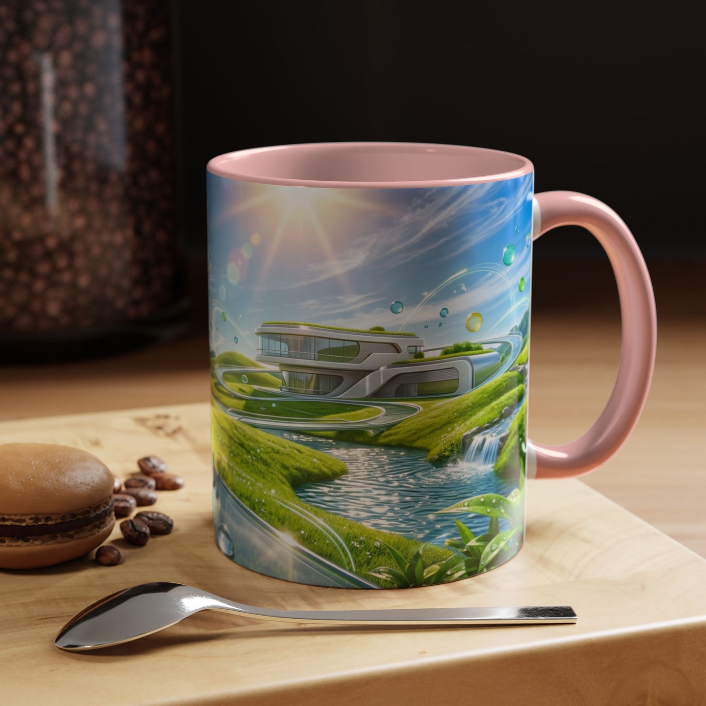 Ceramic Accent Frutiger Aero Mug — (11oz)