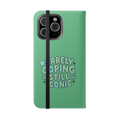 Barely Coping Still Iconic Flip Phone Wallet Case