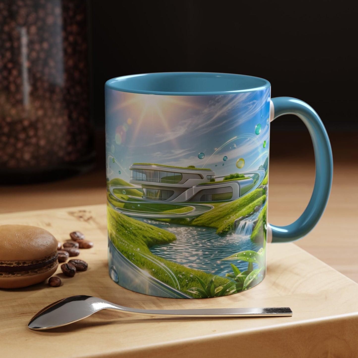 Ceramic Accent Frutiger Aero Mug — (11oz)
