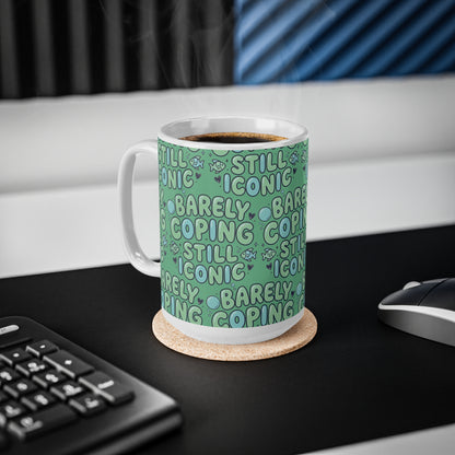 Still Iconic Barely Coping Patterned Ceramic Mug