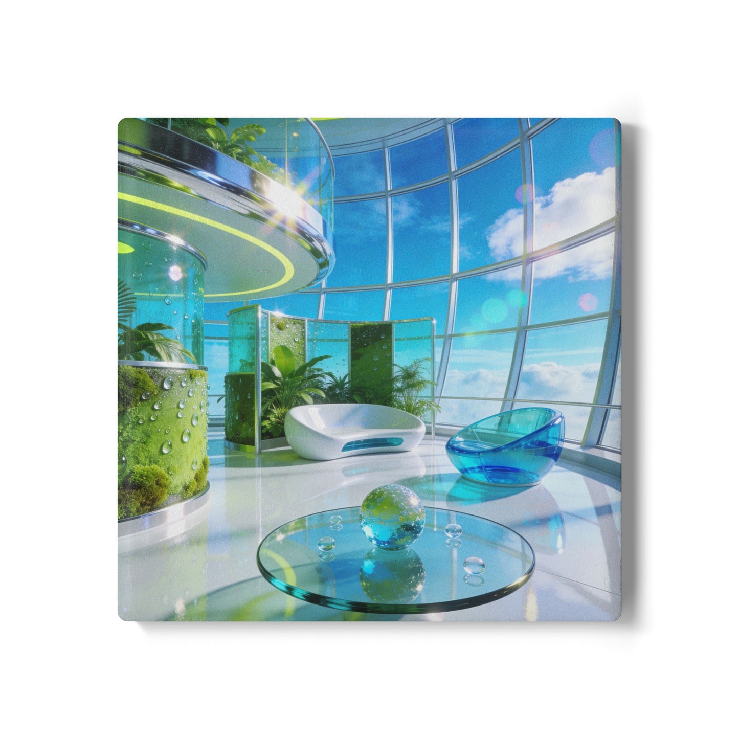 Frutiger Aero Ceramic Coaster