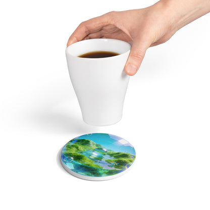 Frutiger Aero Ceramic Coaster