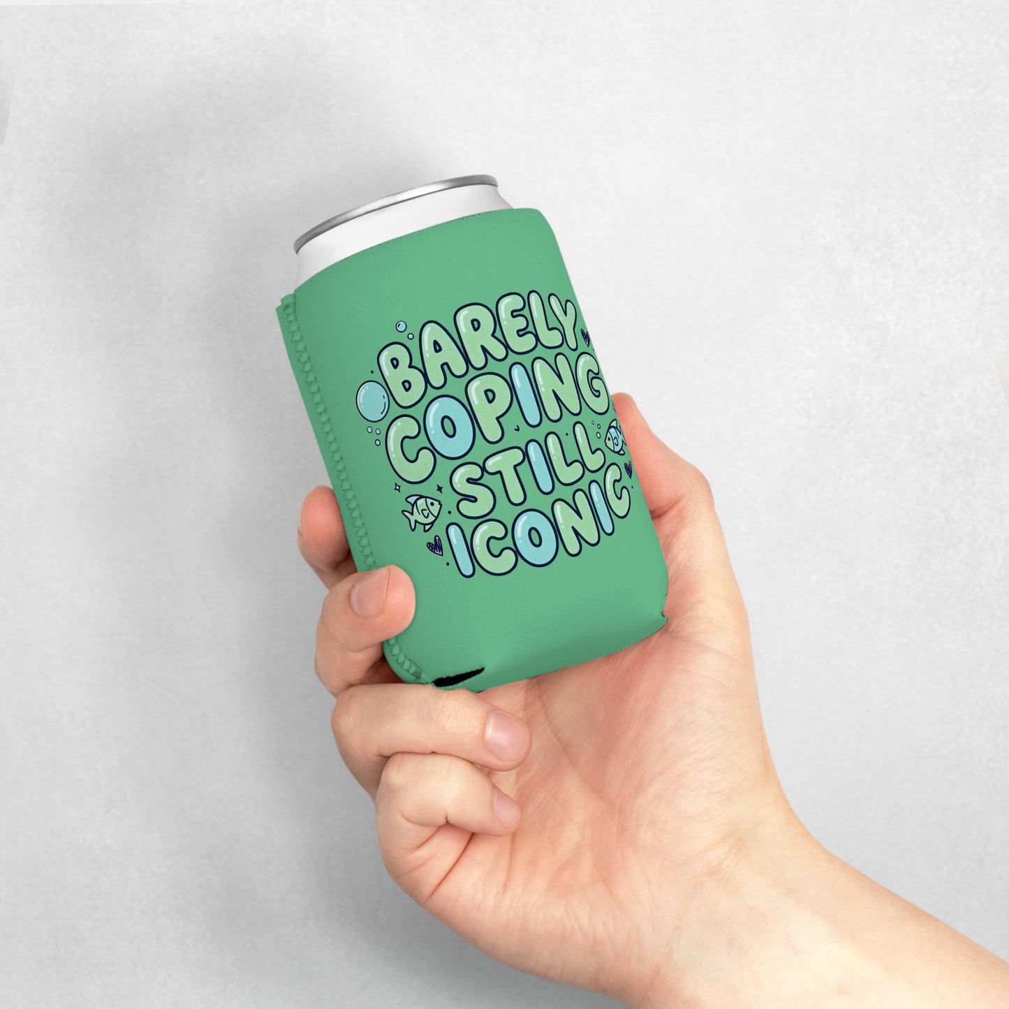 Barely Coping Still Iconic Can Cooler Sleeve